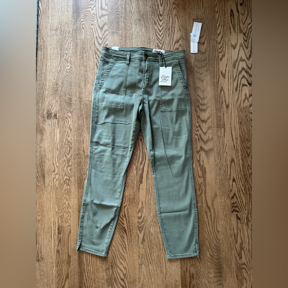 Cosmic Blue Love Cargo Skinny Pants